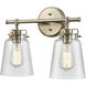 Amberose 2 Light 16 inch Modern Gold Vanity Light Wall Light